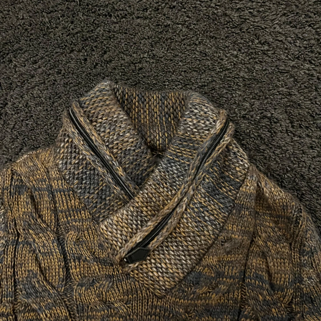 Stickad polo kofta  - 2