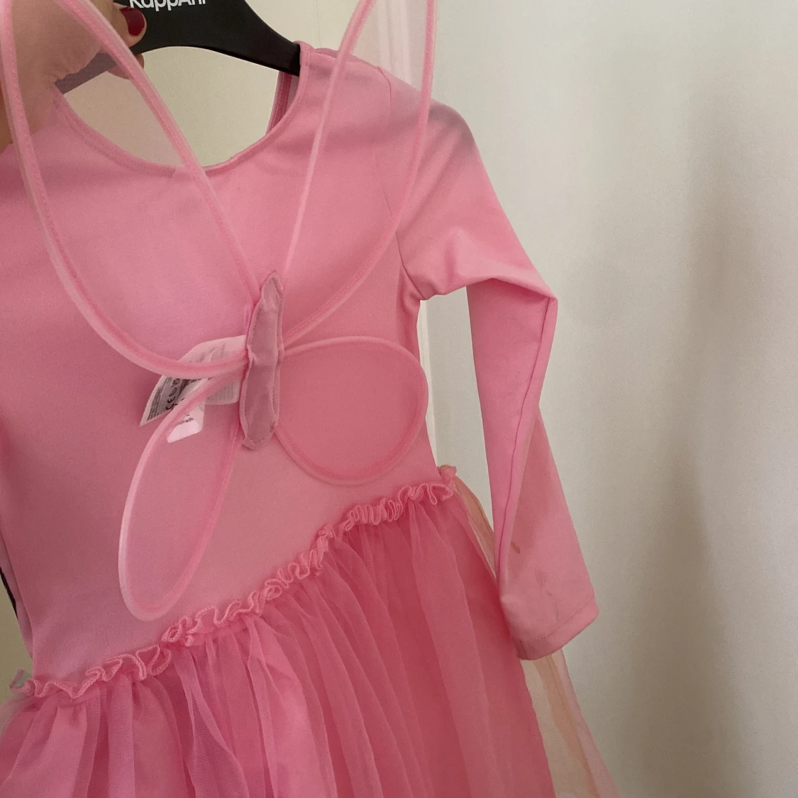 Rosa enhörningsklänning med tyllkjol och vingar - 2