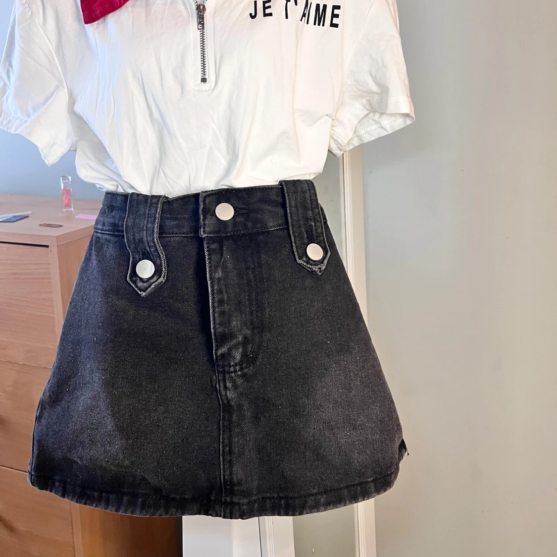 Set kläder topp + jeans kjol - 1