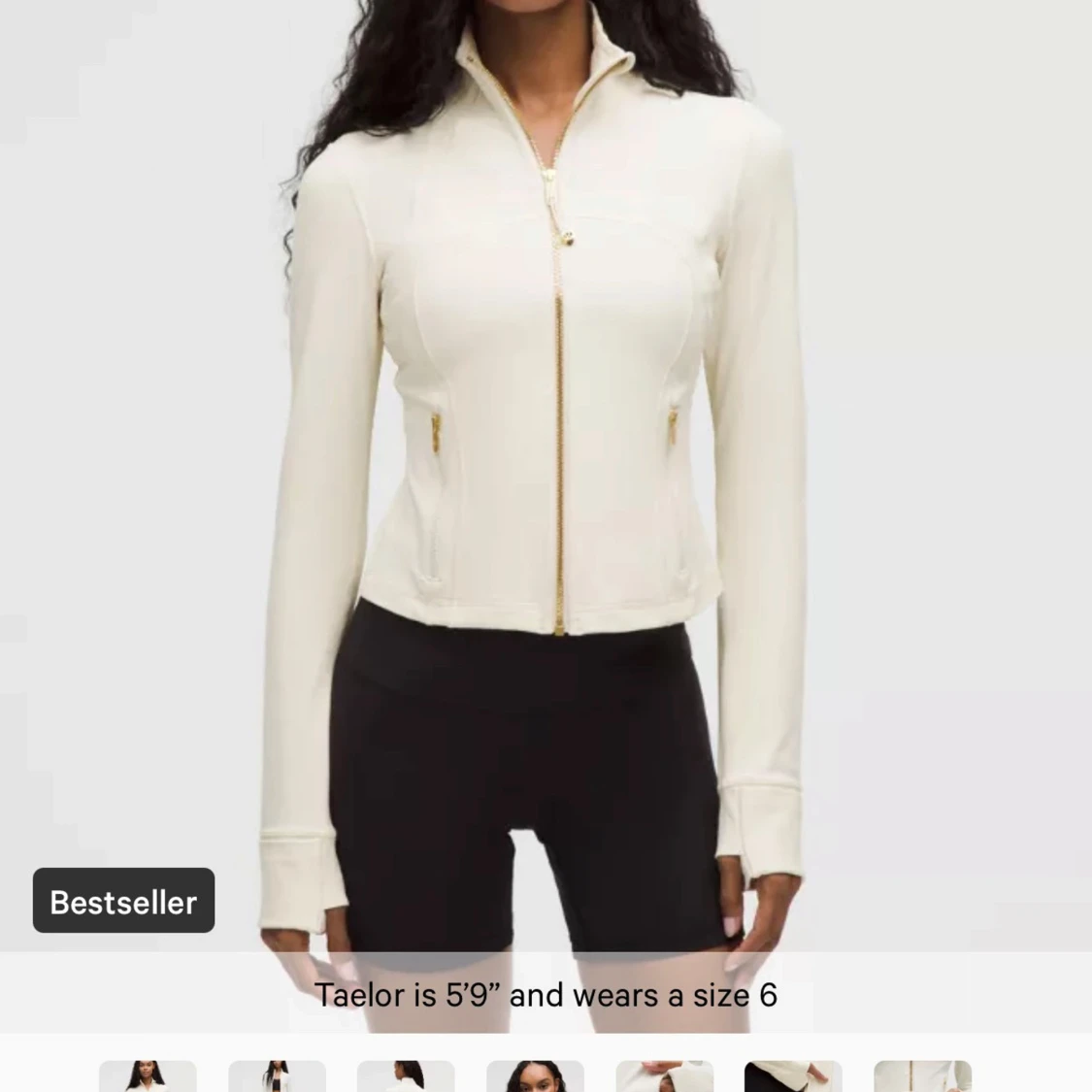 Vit cropped nulu define jacket från Lululemon - 1