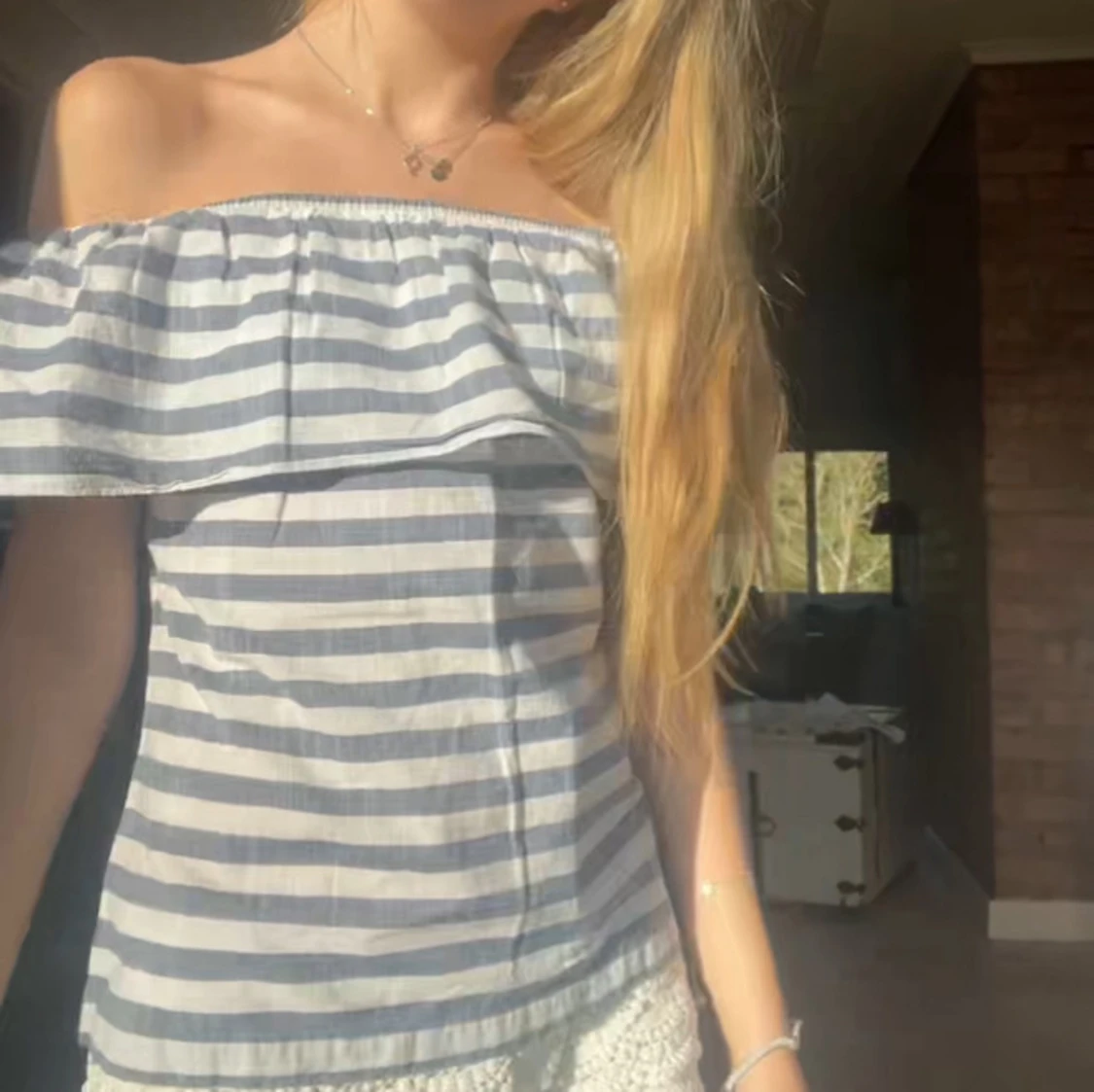 Sommar off shoulder blus 
