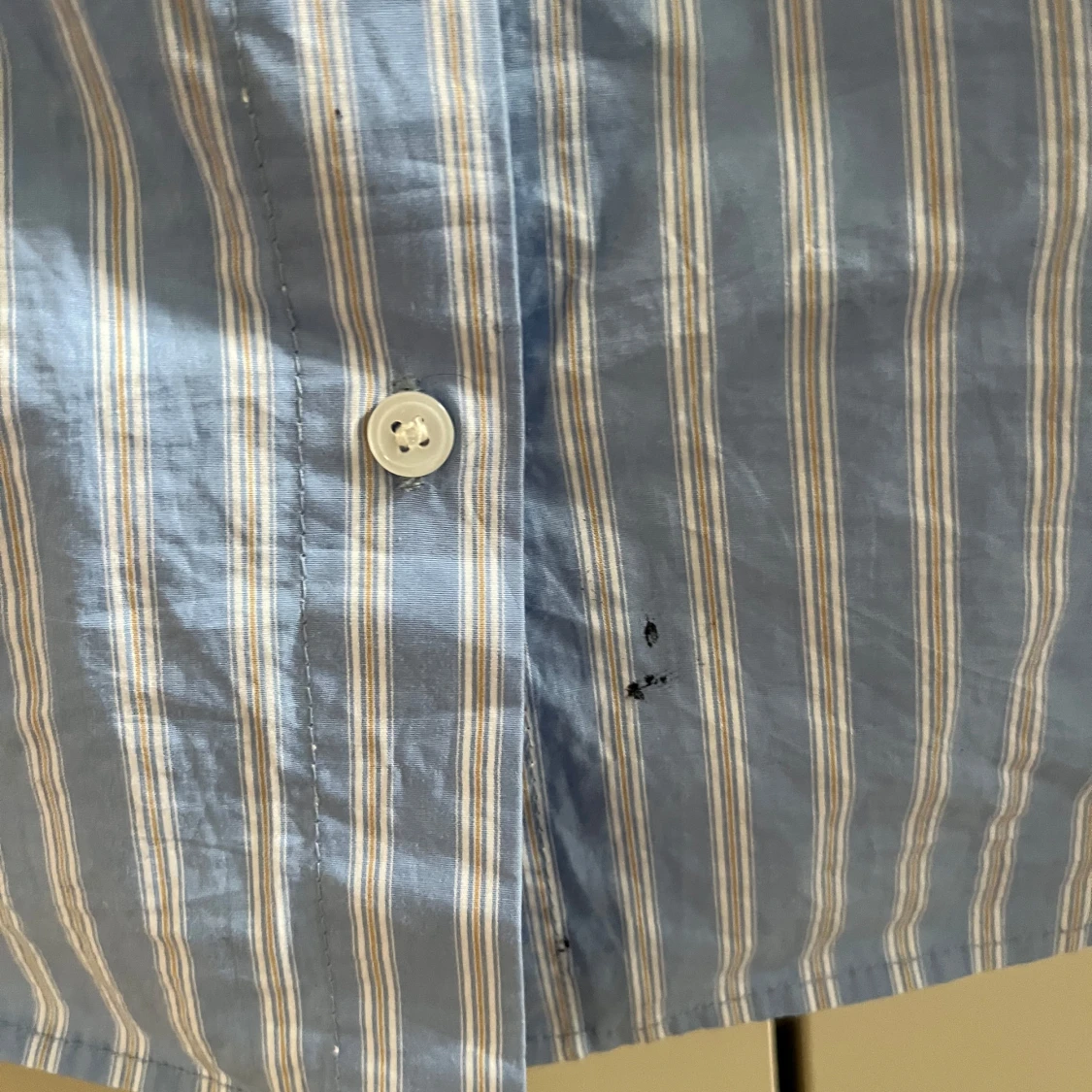 Blåvitrandig skjort - topp från zara - 3