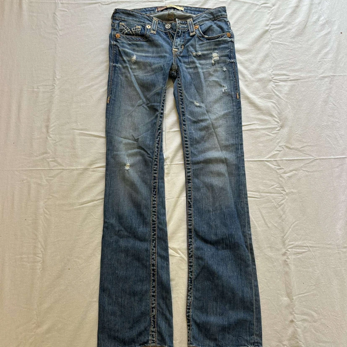 Lågmidjade bootcut jeans - 3