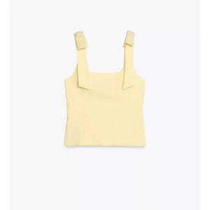 Ljusgul topp från Zara - Superfin ljusgul topp från Zara! Storlek M för en tajtare fit, passar även S. Använd fåtal gånger, nästan ny! Inga tecken på användning.