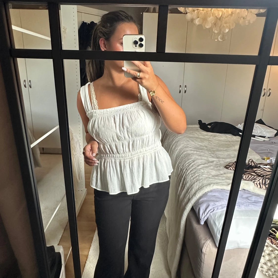 Vit volang topp  - 2