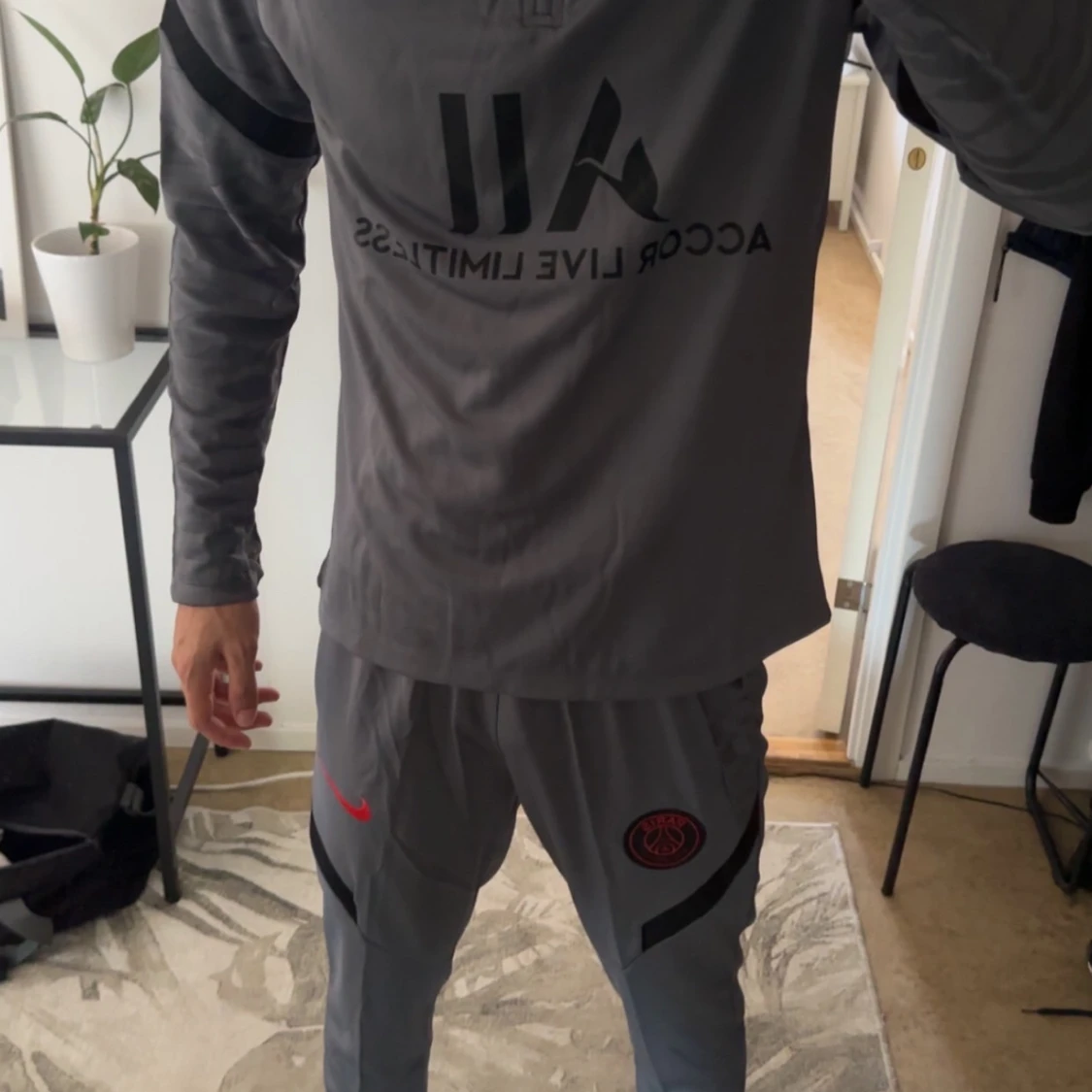 Grå PSG långärmad fotbollströja Nike - 3