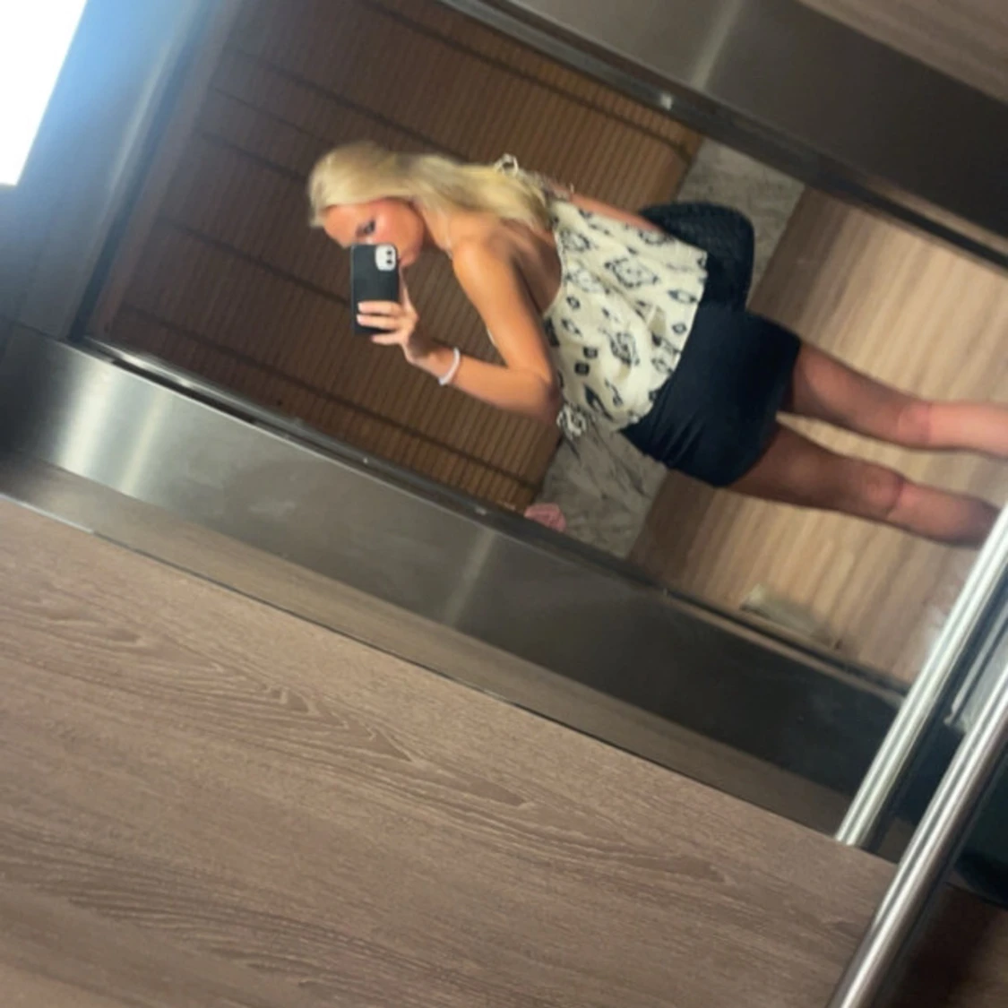 Vit mönstrad zara topp - 1