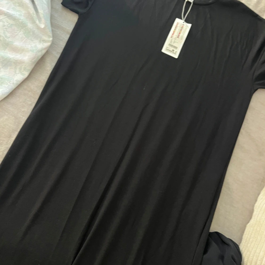 Svart t-shirtklänning i bomull