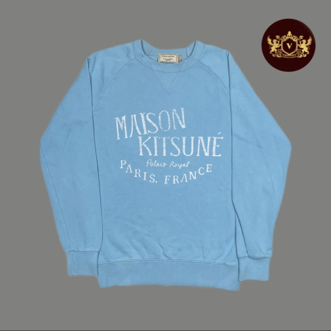 Blå sweatshirt från Maison Kitsuné