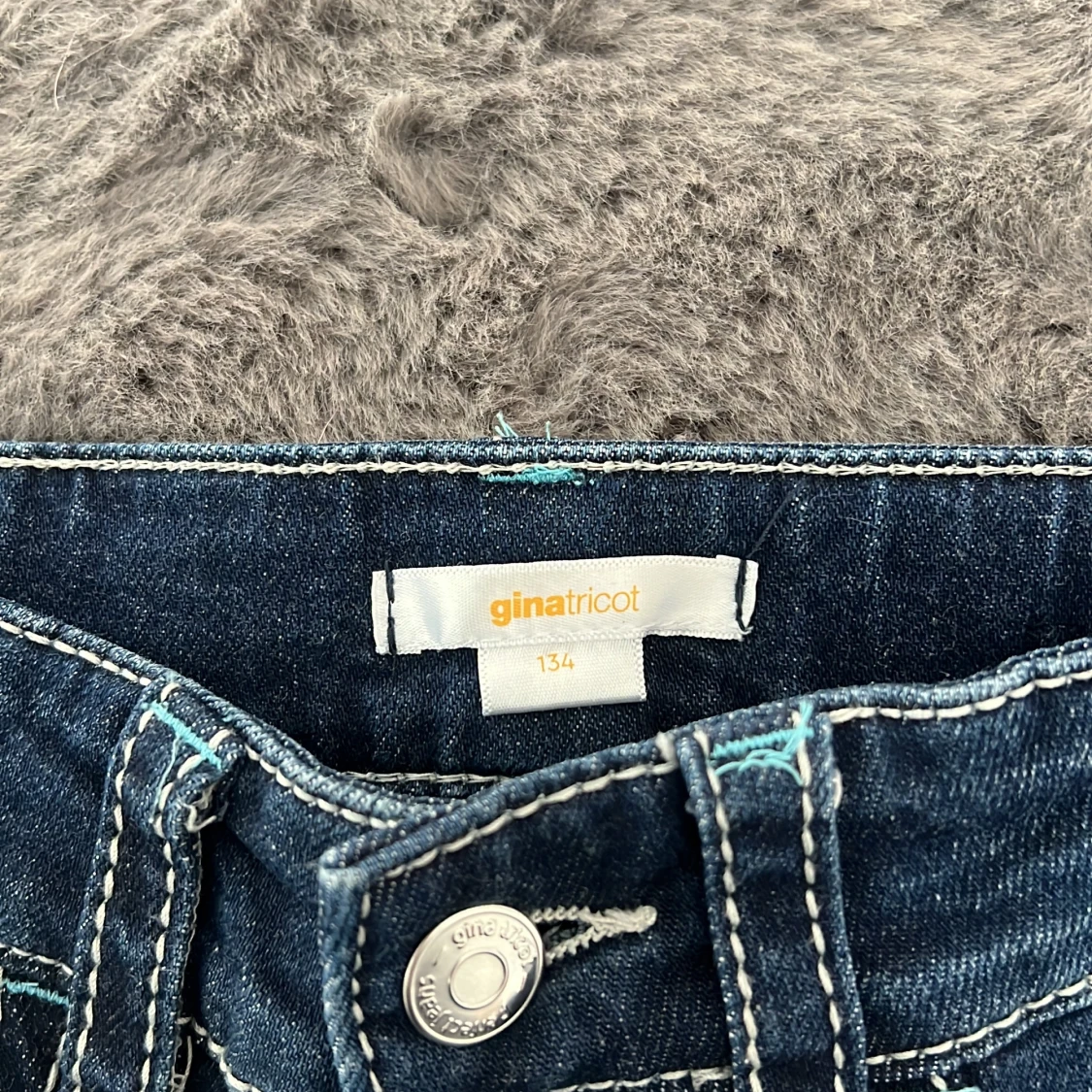 Blå bootcut jeans Gina Tricot 134 - 2