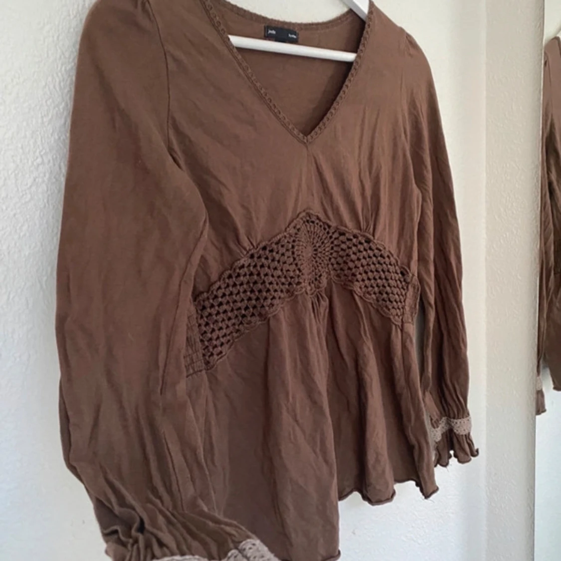 Brun långärmad topp 