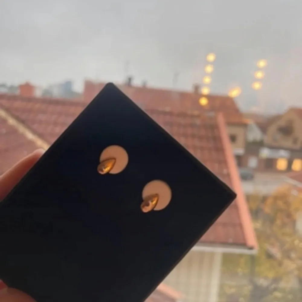 Eleganta guldörhängen i en stilren droppform. Perfekta för att ge en subtil men lyxig touch till din look. Tillverkade i högkvalitativt material för en hållbar och tidlös stil. Aldrig använda och prislapp kvar, äkta silver (925), guldplaterad, nyckelfri. Asusteet.