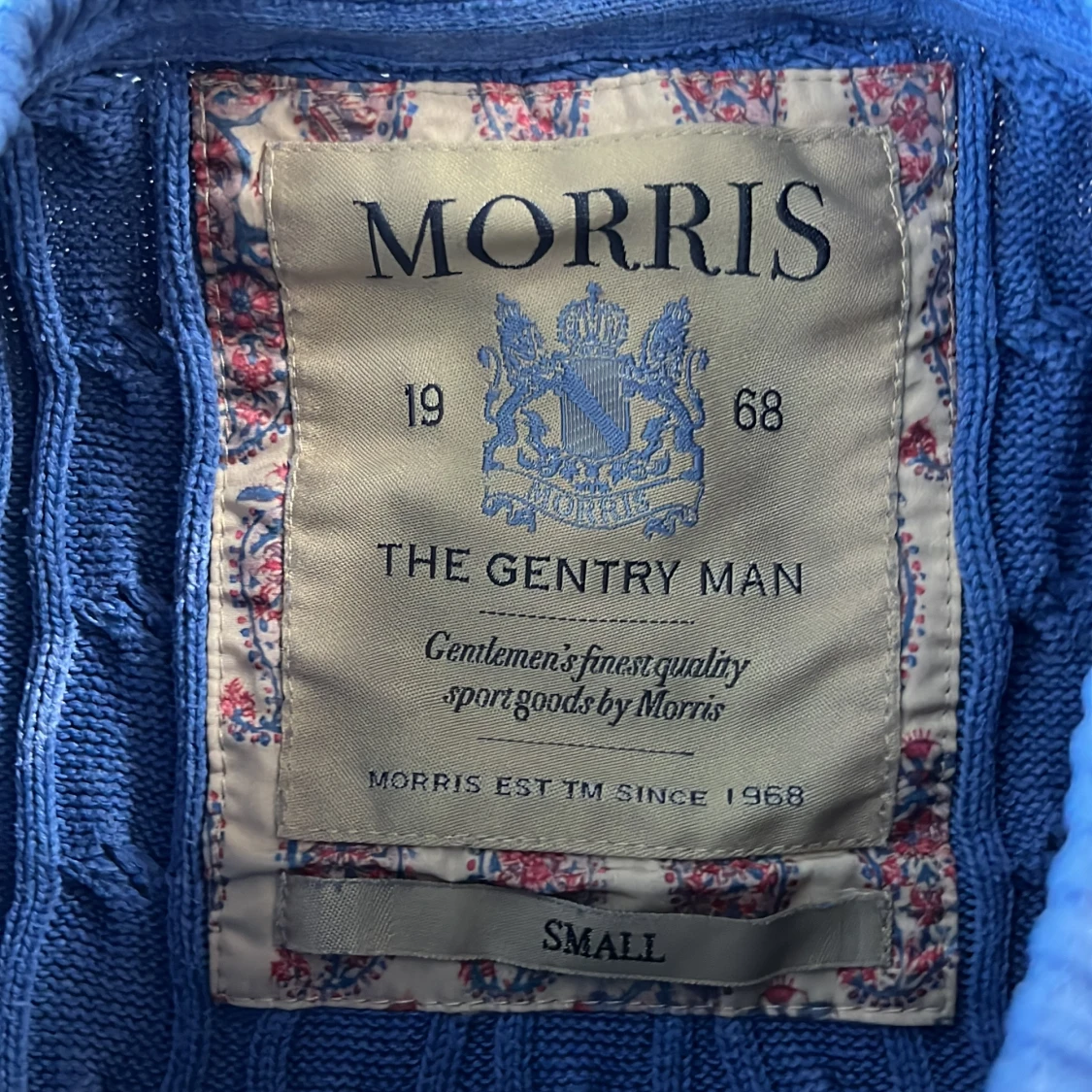 Blå stickad tröja från Morris - 2