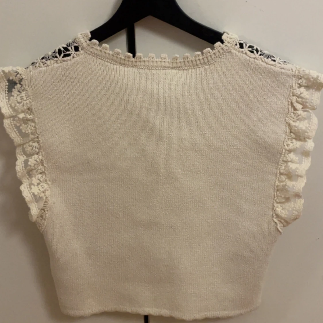 Vit stickad topp från Zara - 1