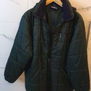 Grön quiltad jacka från CBC - Säljer en grön quiltad jacka från CBC med dragkedja och huva. Jackan har en normal passform och är perfekt för kyligare dagar. Den har en praktisk bröstficka med dragkedja för förvaring.