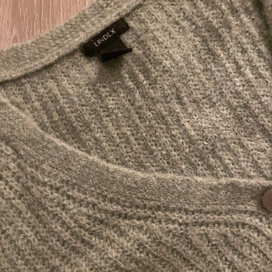 Grön stickad kofta från Lindex - 3