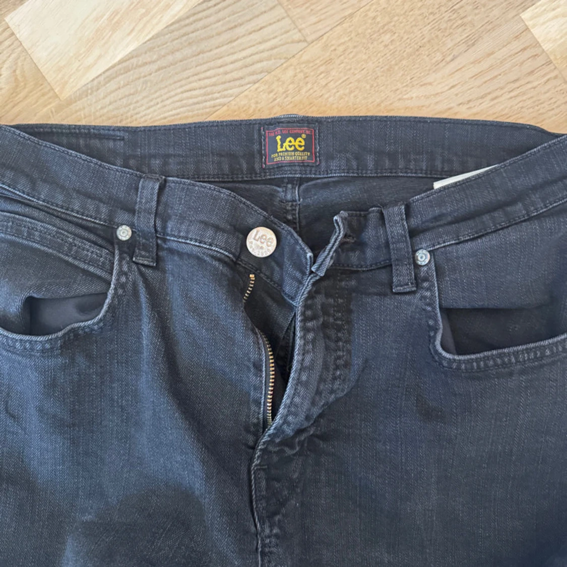 Svarta jeansbyxor från Lee - 1
