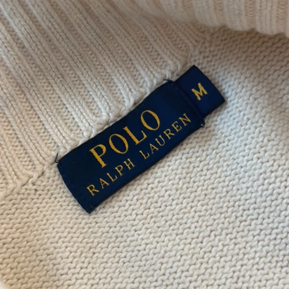 Vit ralphlauren half zip använd fåtal ggr! - 3