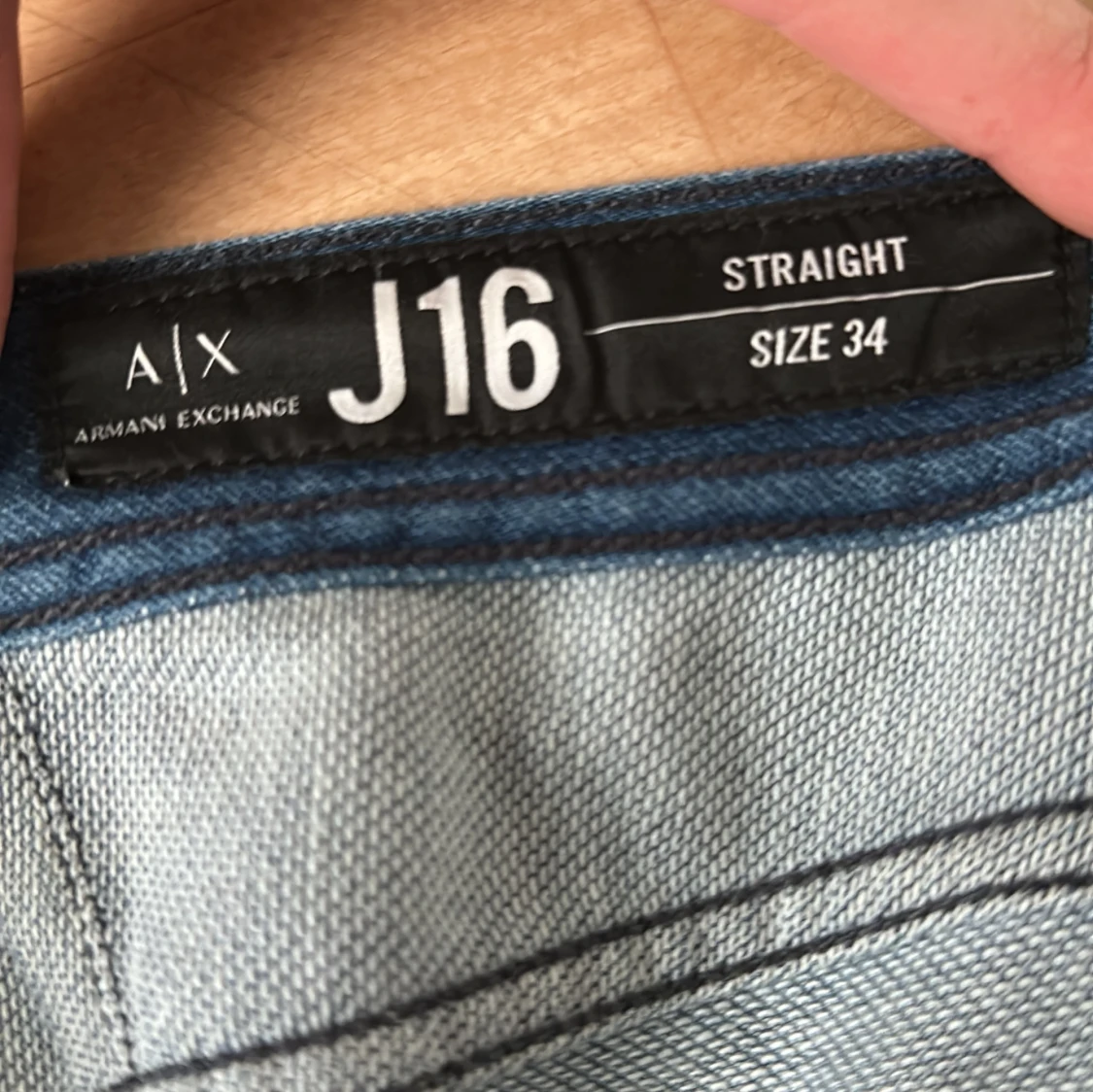 Armani Exchange blå jeans straight fit - 3