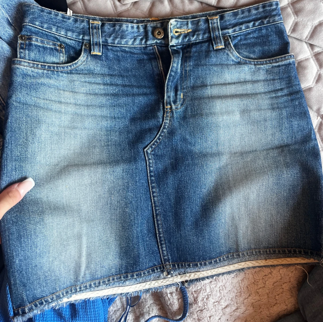 Blå jeanskjol från Massimo dutti 