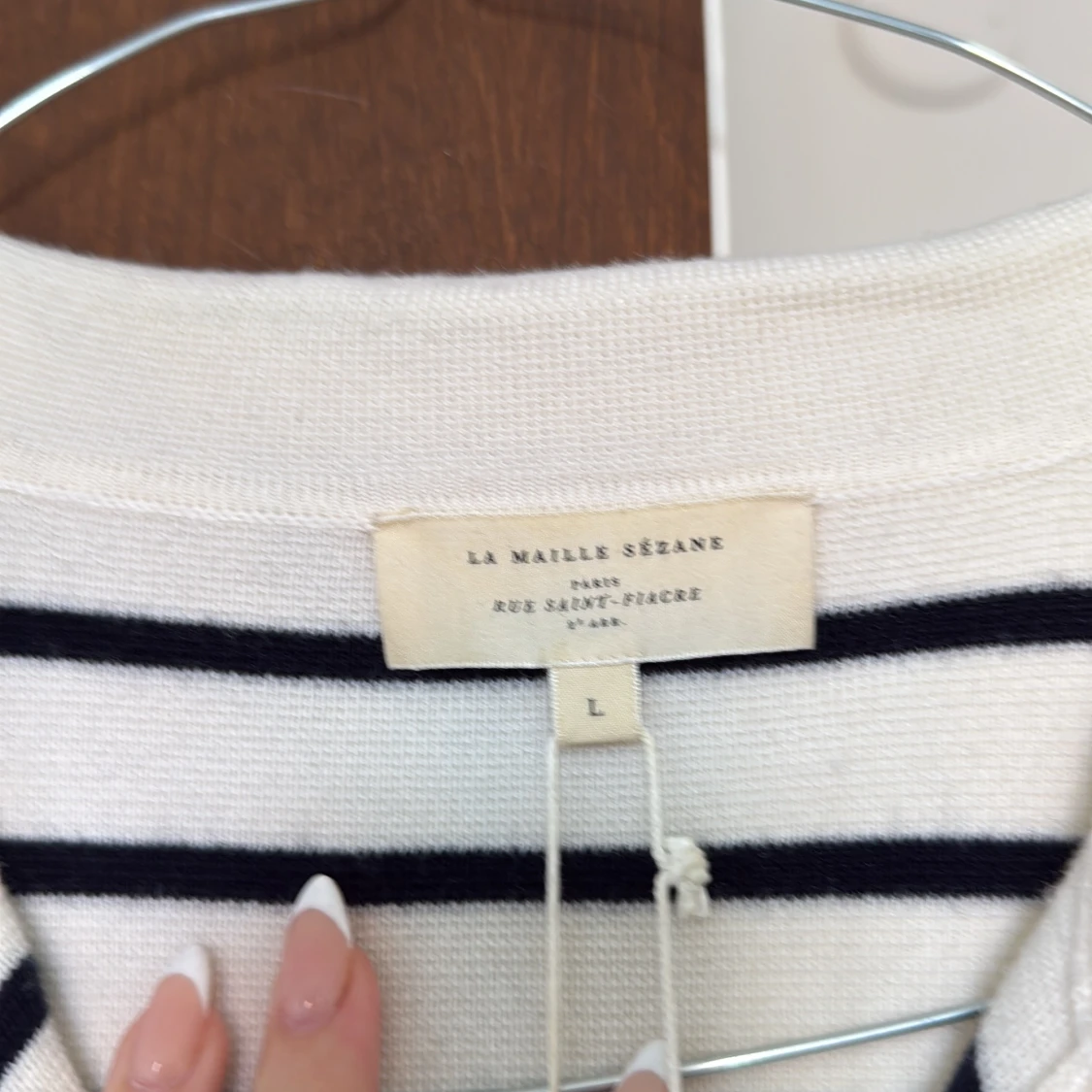 Randig kofta Sézane med silvriga knappar - 3