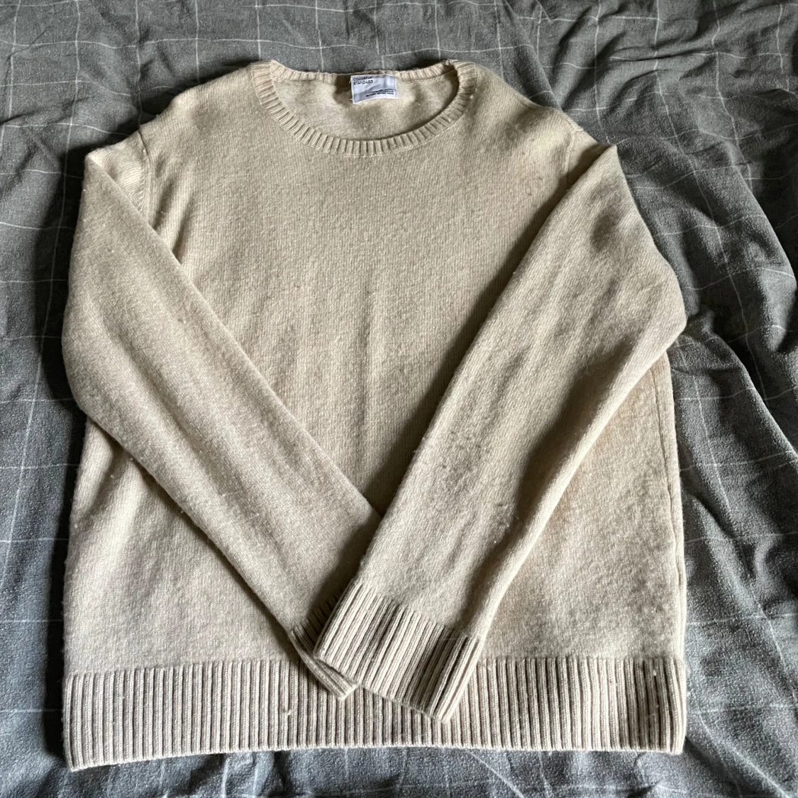 Beige merinoulltröja