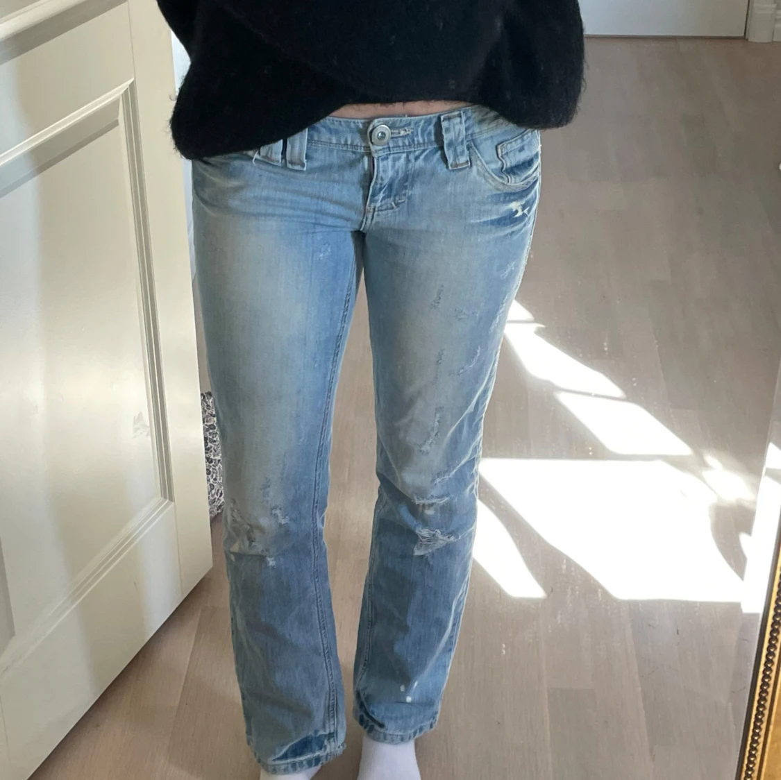 Ljusblå raka jeans från River Island - 2