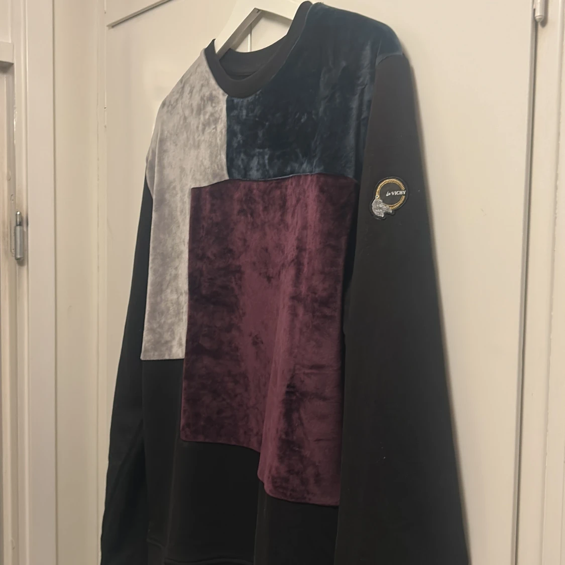 Patchwork tröja i sammet från Vichy - 2