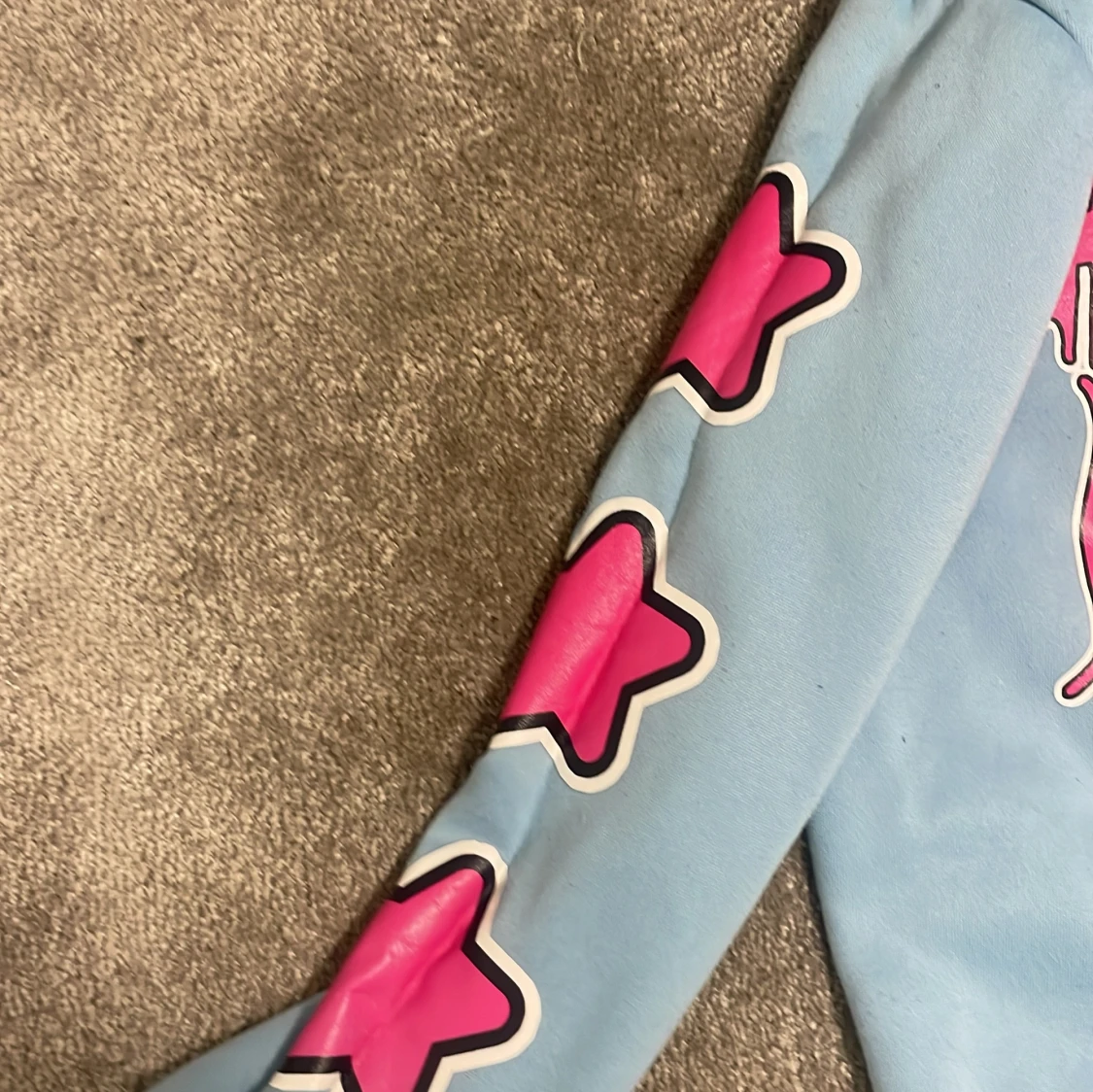 Ljusblå mjukisbyxor med monstertryck - 3