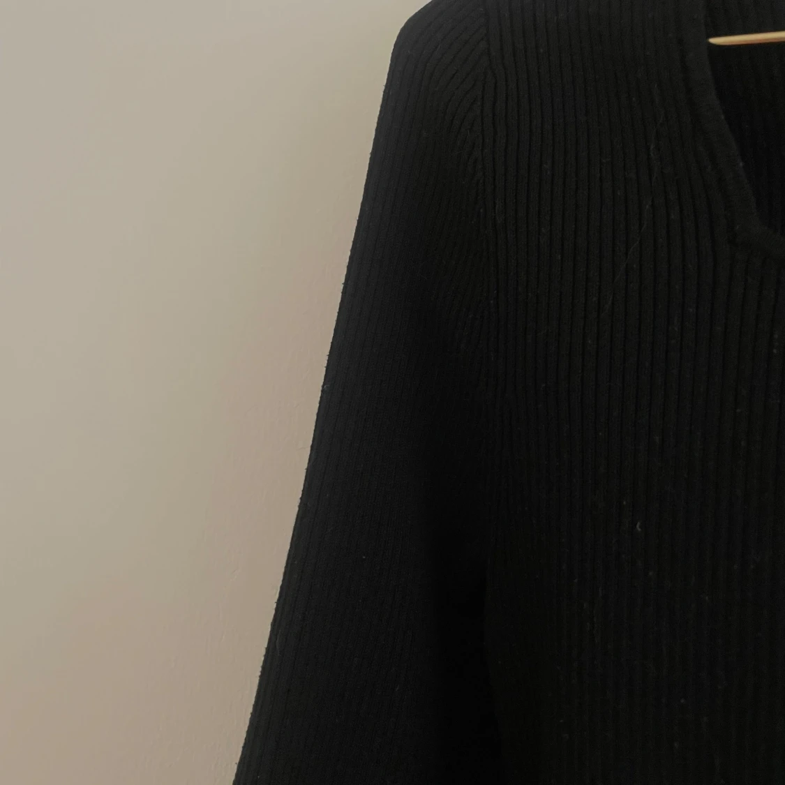 Ribbad långärmad tröja  - 1