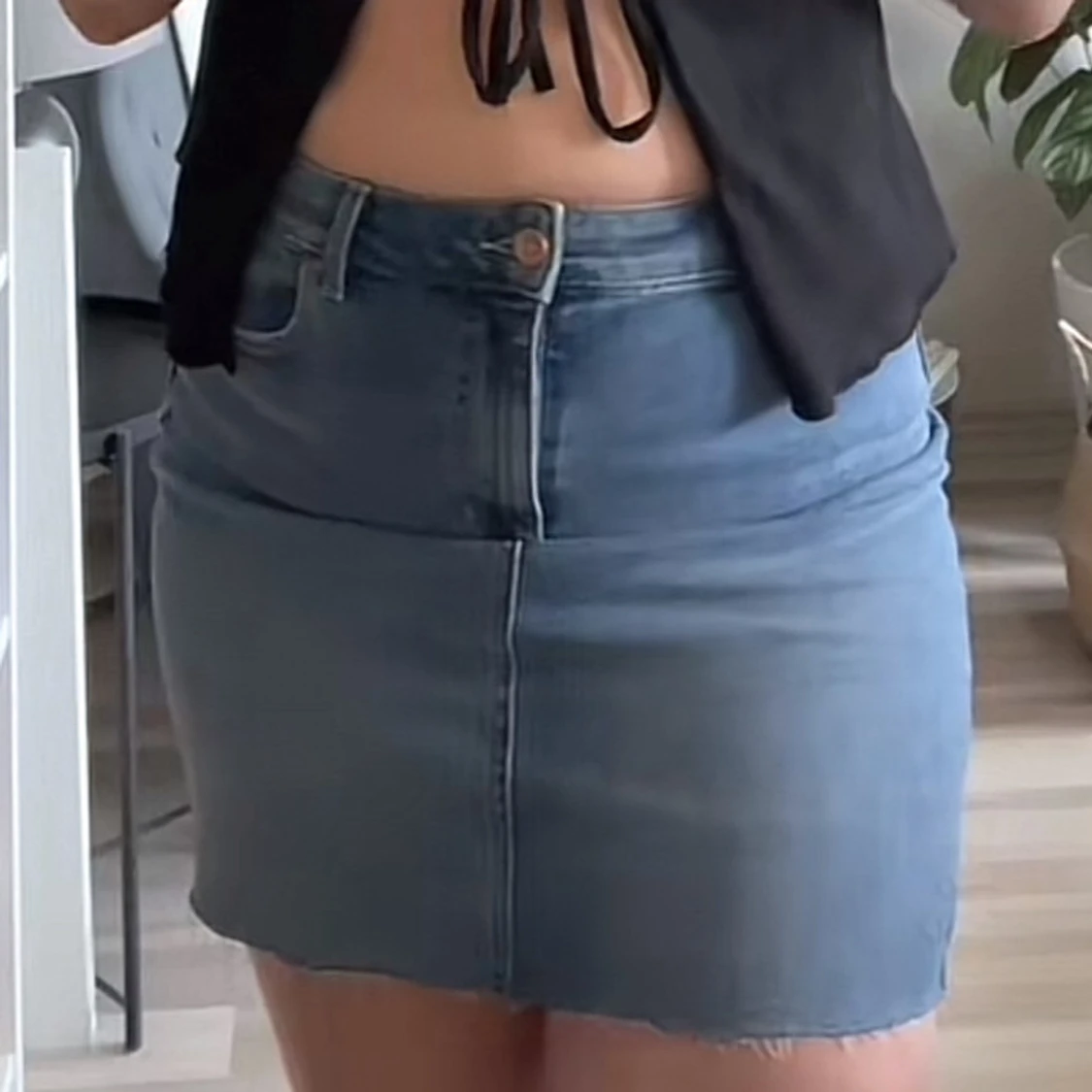 Blå jeanskjol från Pieces - 4