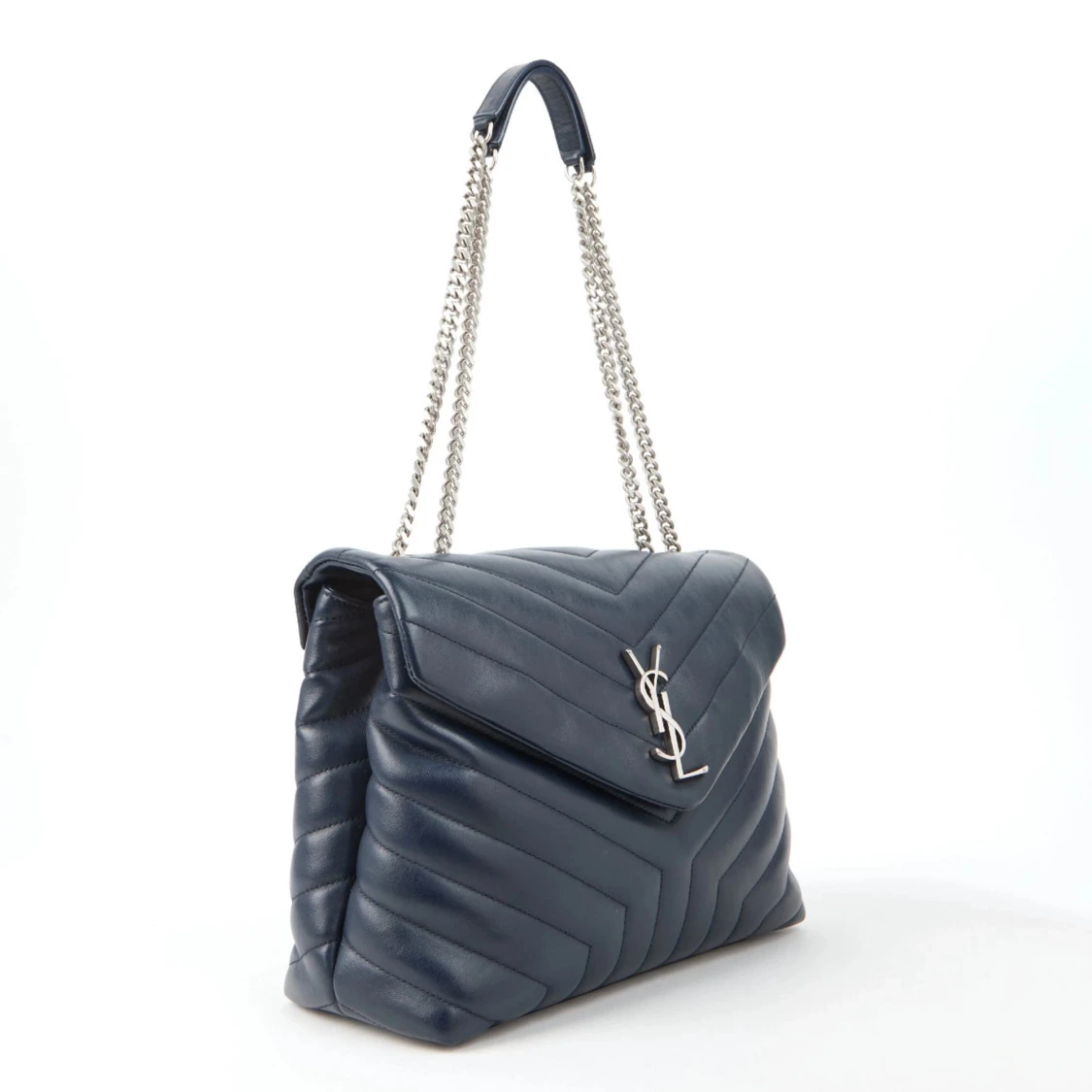 Mörkblå quiltad axelväska från Saint Laurent - 2