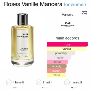 Mancera roses vanille - Parfym från mancera, endast testad 1 gång. 60ml. Helt ny💞🌸🍓🌺