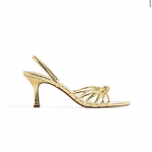 Guldiga sandaler med klack nakd - Endast testade 💞