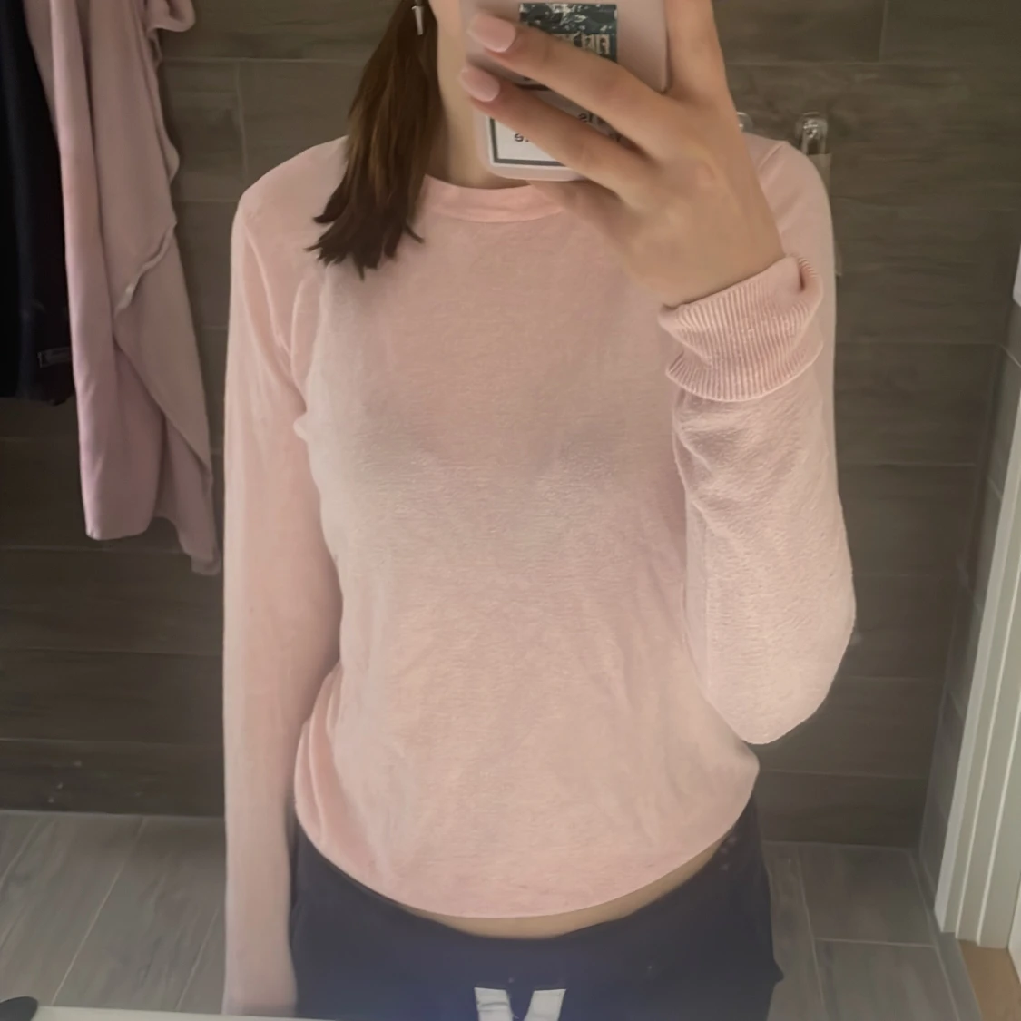 Ljusrosa långärmad tröja