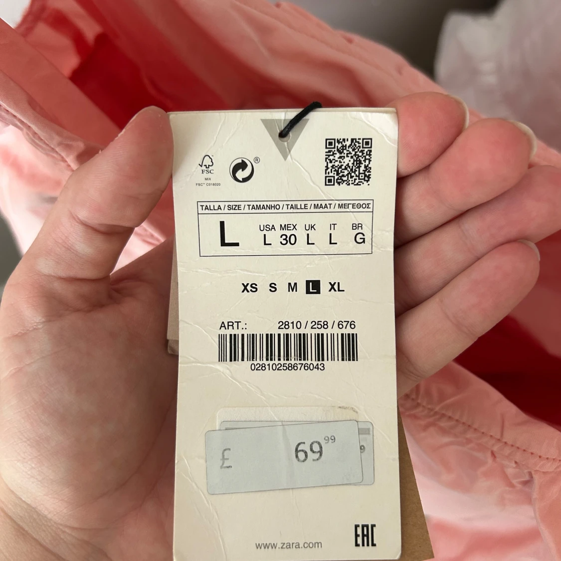 Rosa volangklänning från Zara Cannes Edition - 2