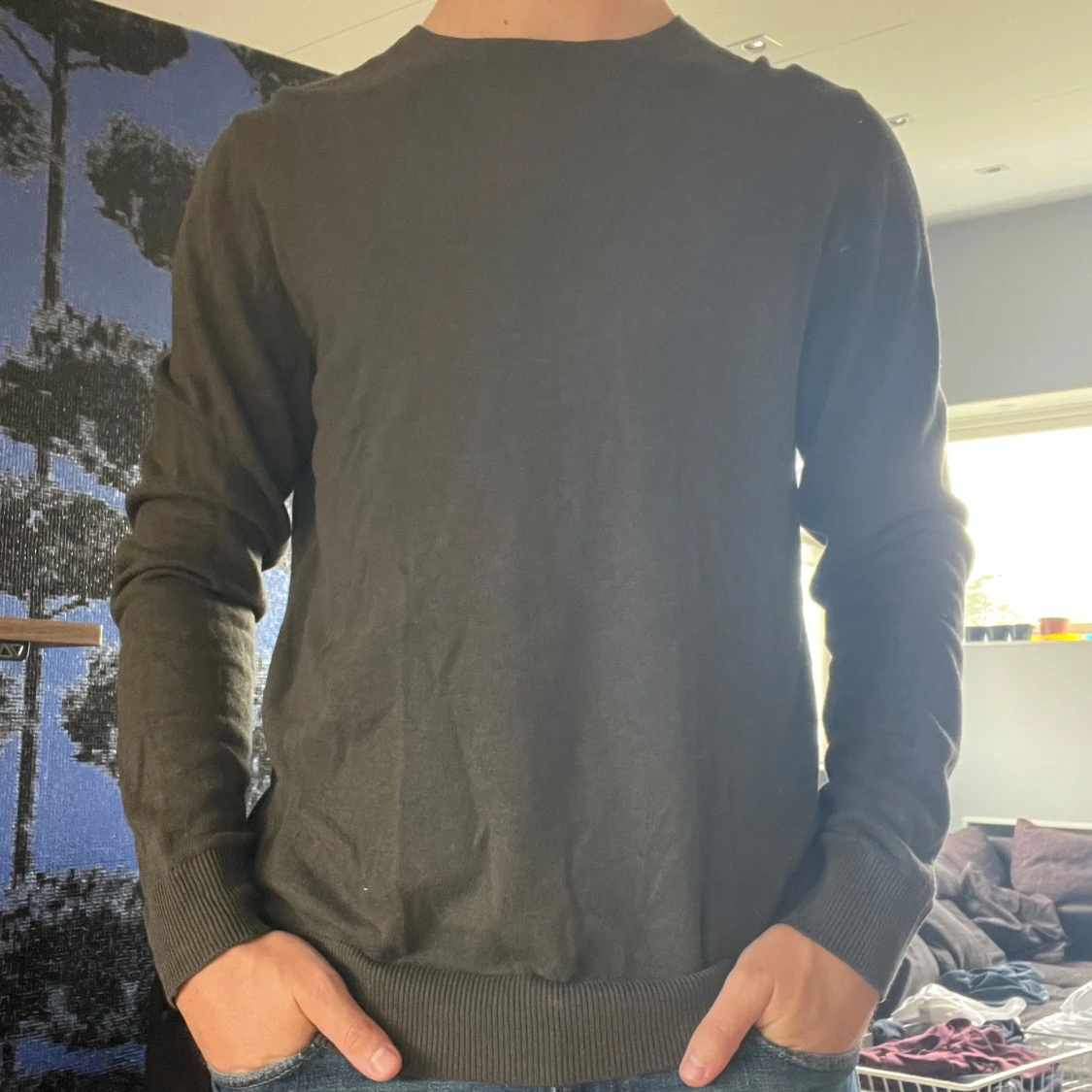 Grön långärmadtröja