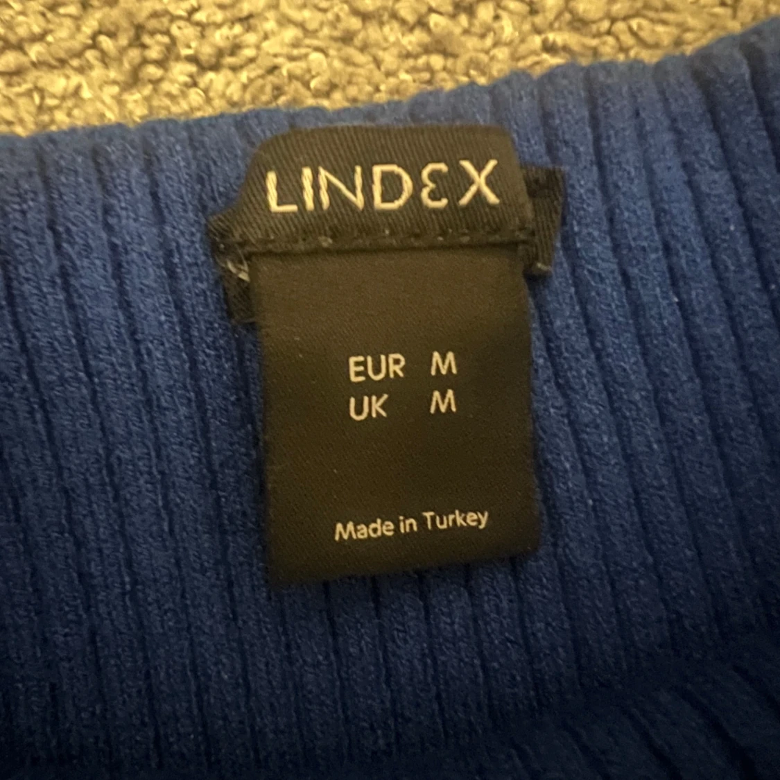 Blå ribbad tröja  - 2