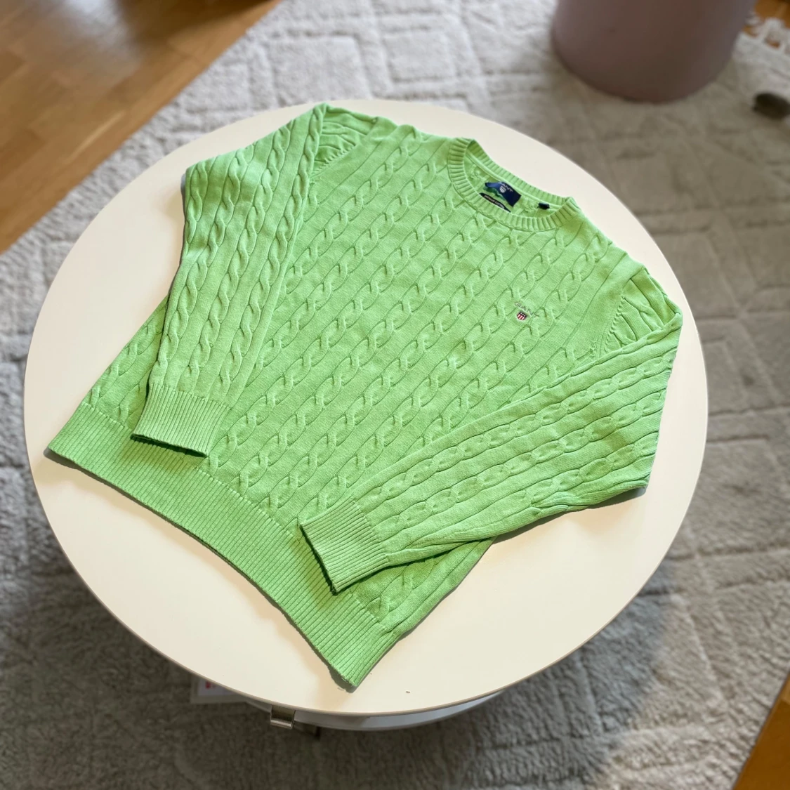 Grön kabelstickad tröja från GANT - 1