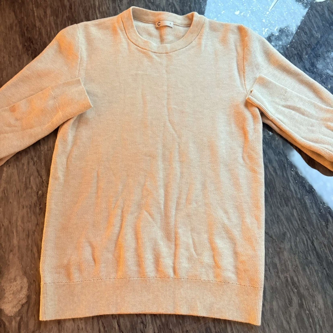 Beige stickad tröja från C