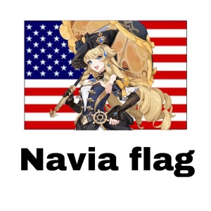 Navia flag - Navia på en amerikansk flagga🤗