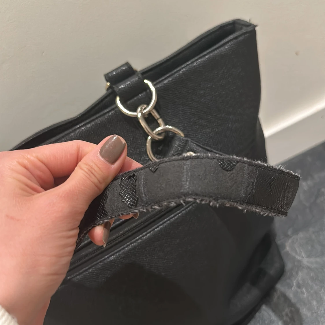 Svart Don Donna  axelväska med dragkedja - 2