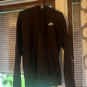 Mörkbrun Nike hoodie med huva - Brun hoodie från Nike i storlek xs, passar även mig som även använder S, har haft ett tag men den kommer knappt till användning så inga defekter på hoodien💓💓