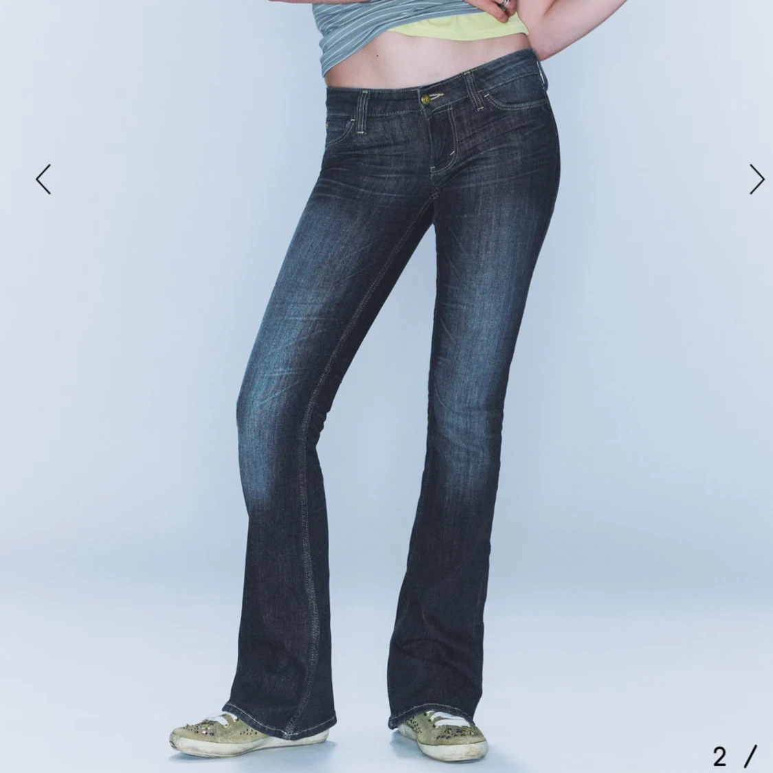 Blå bootcut jeans - 1