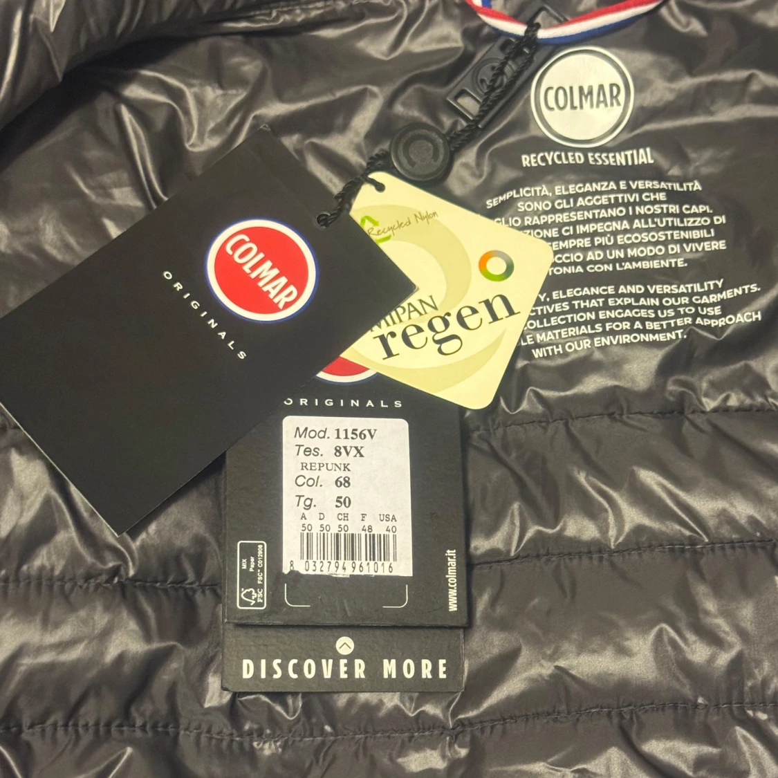 Mörkblå Colmar pufferjacka med huva - 2