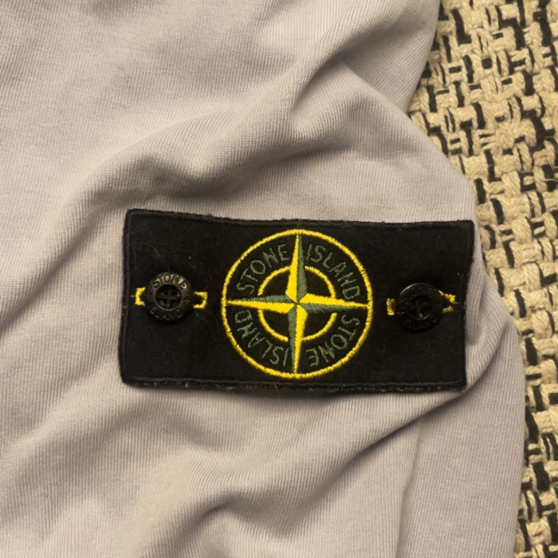 Ljusgrå långärmad Stone Island tröja - 1