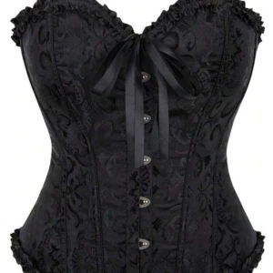 Svart korsett med rosett och snörning - Säljer en svart korsett från shein