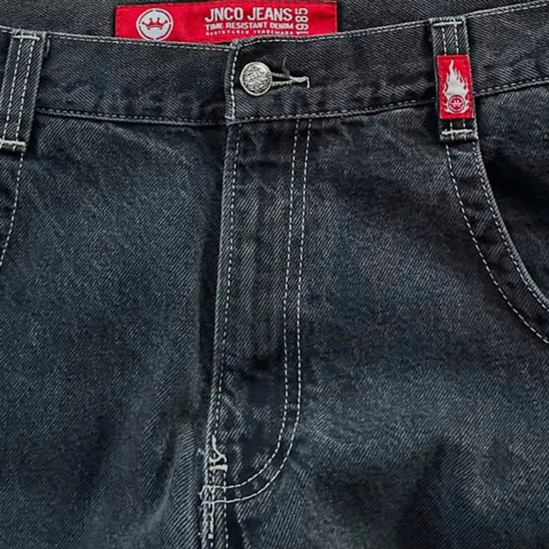 Svart lång jeanskjol från JNCO - 3