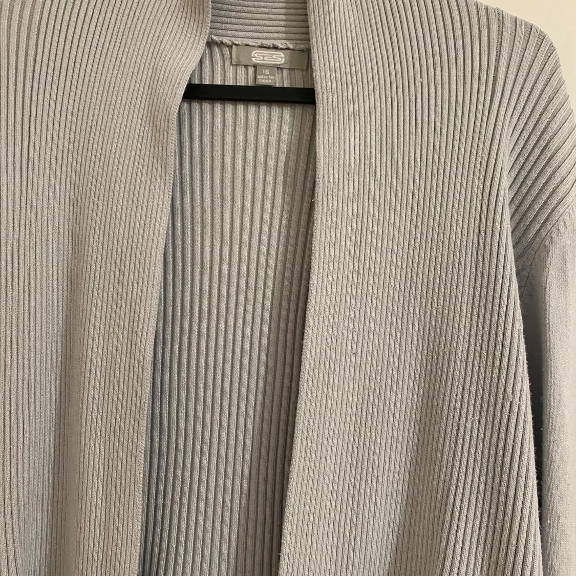 Ljusgrå lång kofta från SCS - 2