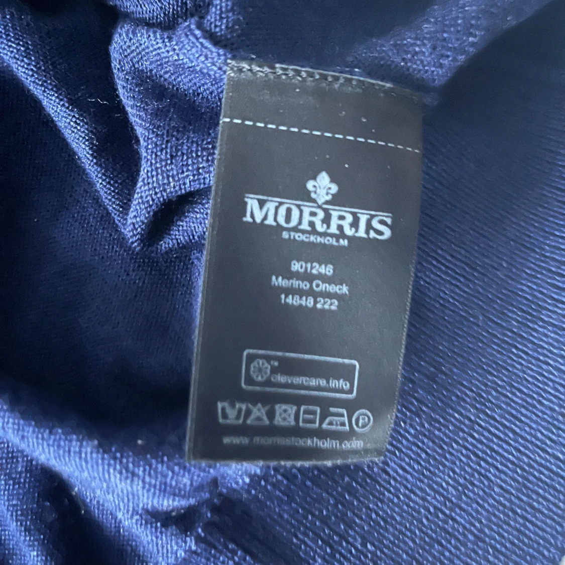 Mörkblå merinoullströja Morris - 3